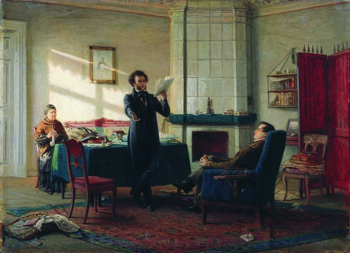 Александр Сергеевич Пушкин в селе Михайловском. Н.Н. Ге