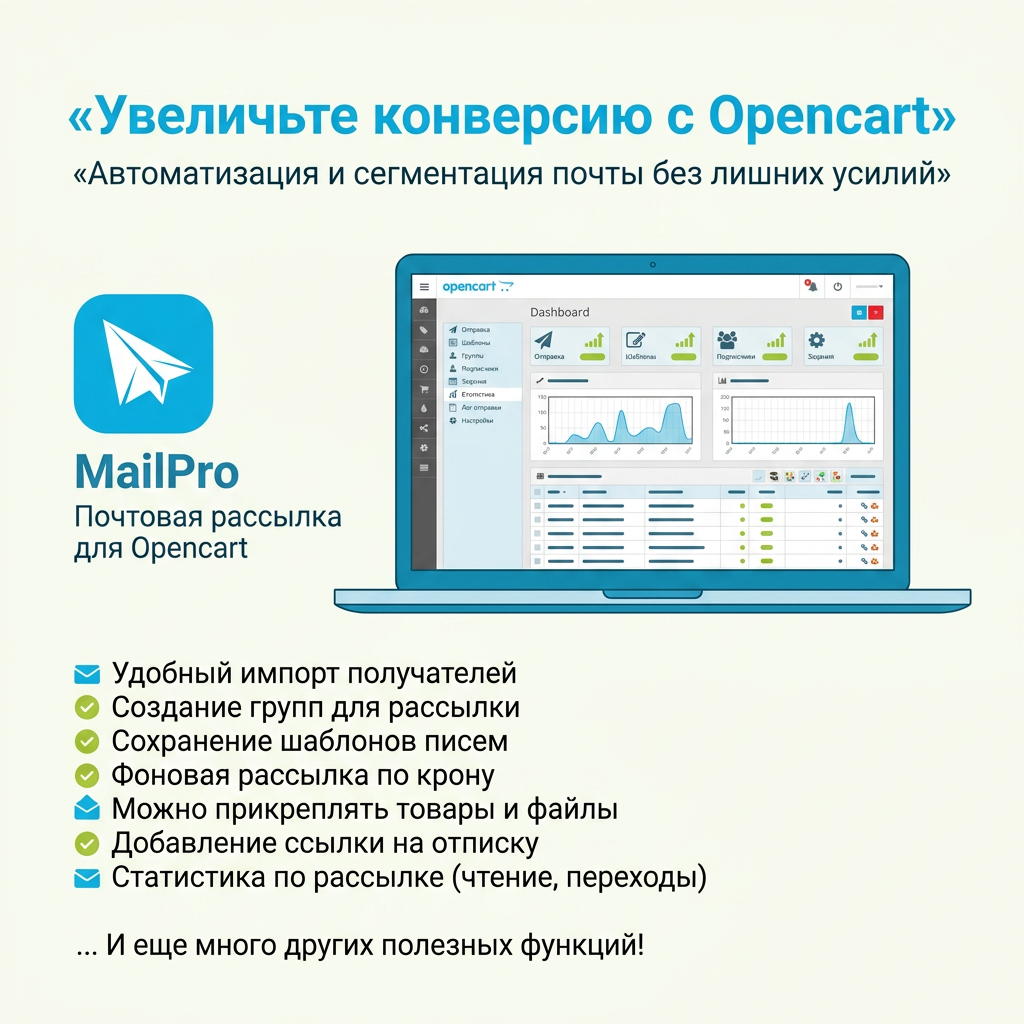    Эффективные стратегии почтовой рассылки для Opencart 2.x-3.x
