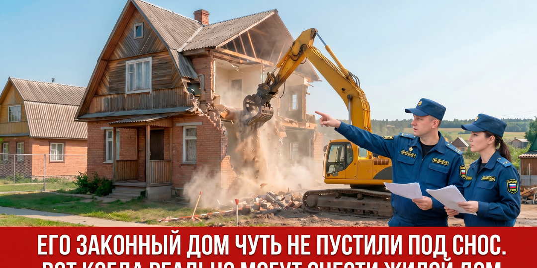Его законный дом чуть не пустили под снос. Вот когда реально могут снести жилой дом