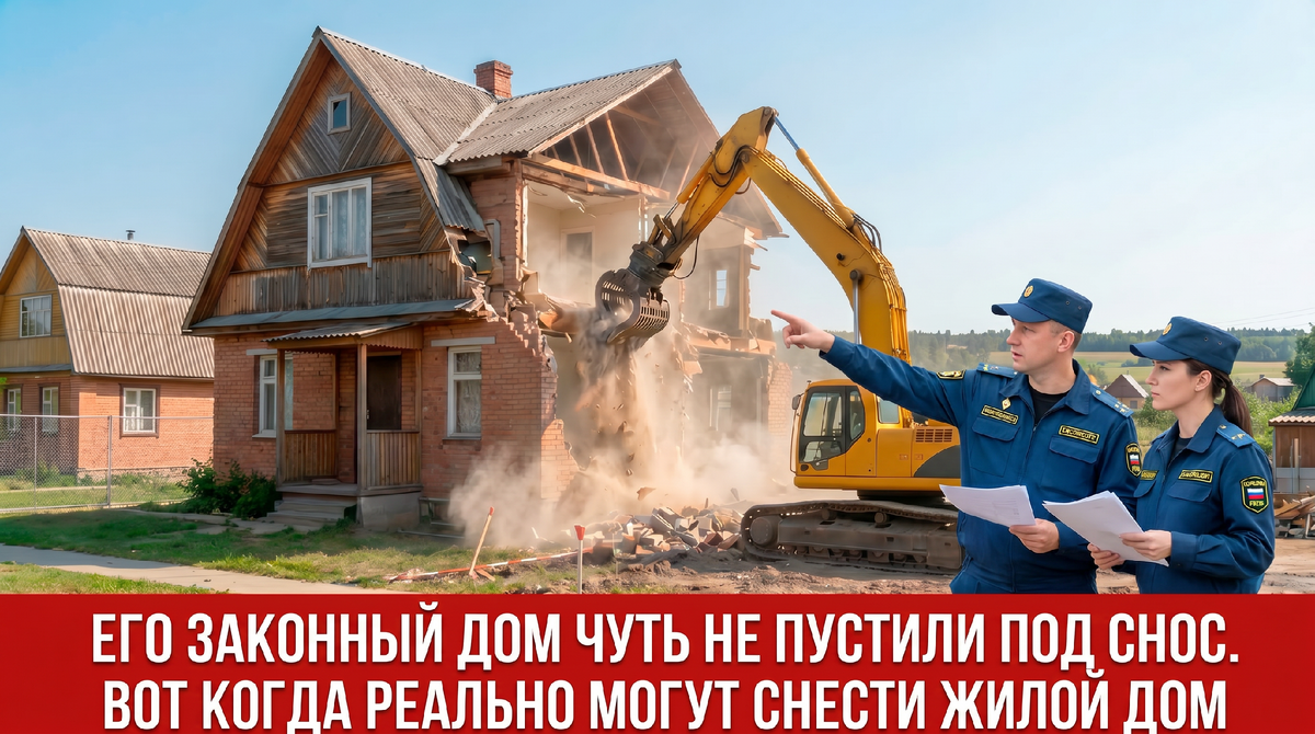 Его законный дом чуть не пустили под снос. Вот когда реально могут снести жилой дом