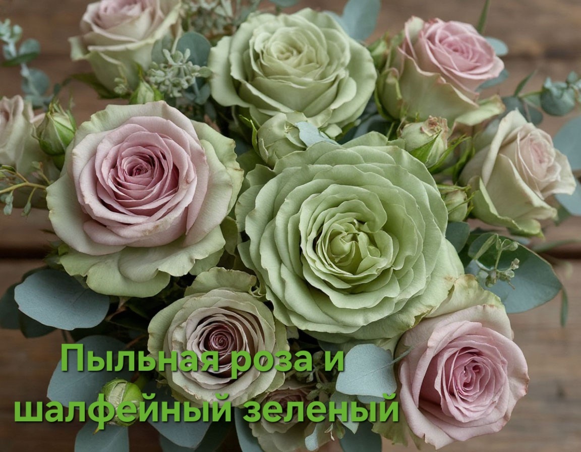 ПЫЛЬНАЯ РОЗА И ШАЛФЕЙНЫЙ ЗЕЛЕНЫЙ!