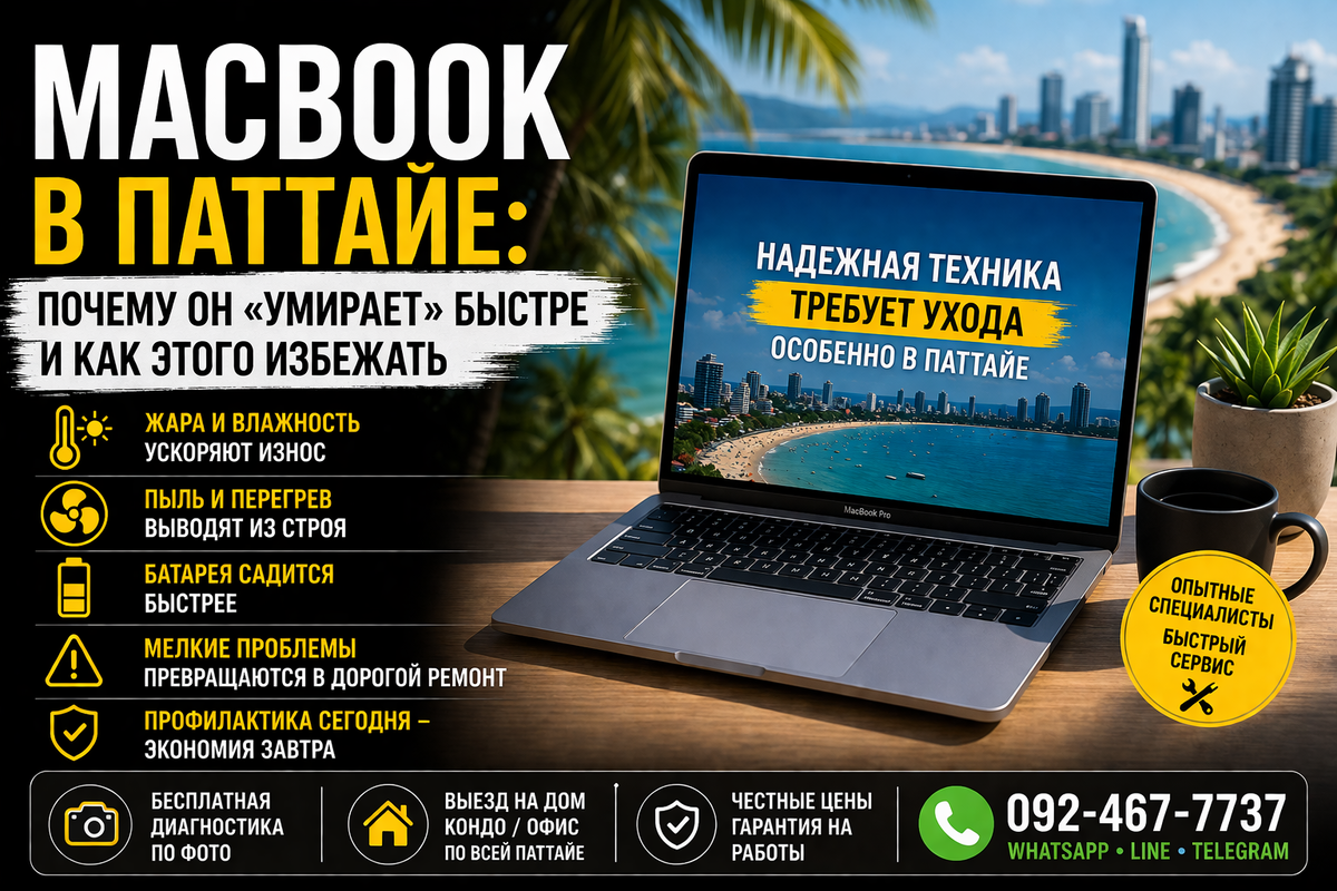 ремонт Макбук Паттайя