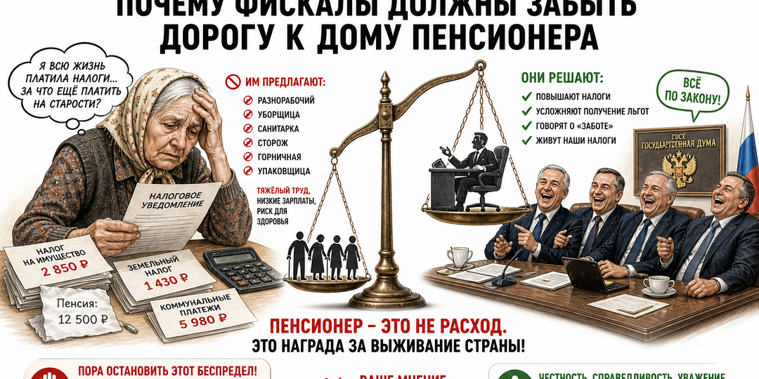 🚨 Налоговый беспредел: почему фискалы должны забыть дорогу к дому пенсионера