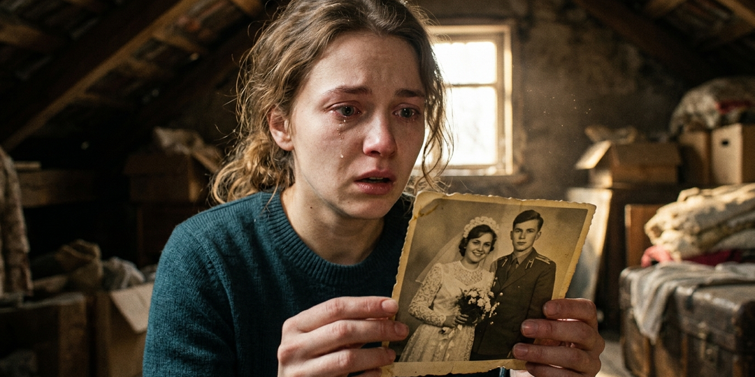 Настя перебирала старые альбомы на чердаке дома и наткнулась на фото, где мать стояла в свадебном платье с чужим мужчиной. "Кто это?"