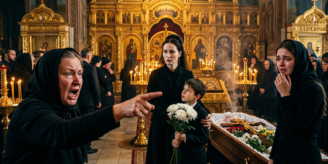 — Настя стояла у гроба свёкра, когда в церковь вошла незнакомка с мальчиком и тихо сказала: "Папа, прощай". Родственники замерли, а свекровь
