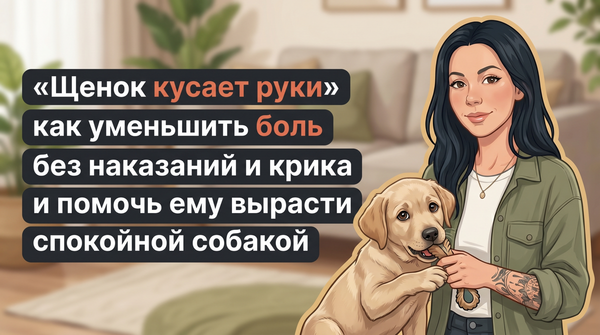    Щенок кусает руки: как мягко уменьшить боль и научить его аккуратности. Анна Марковская