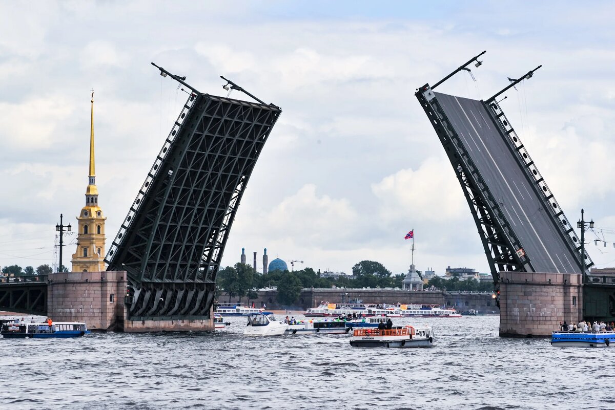 В 2026 году Дворцовый мост разводят в 01:10, Троицкий — в 01:20. Узнайте точный график, откуда лучше смотреть без толпы и как не застрять на островах ночью.