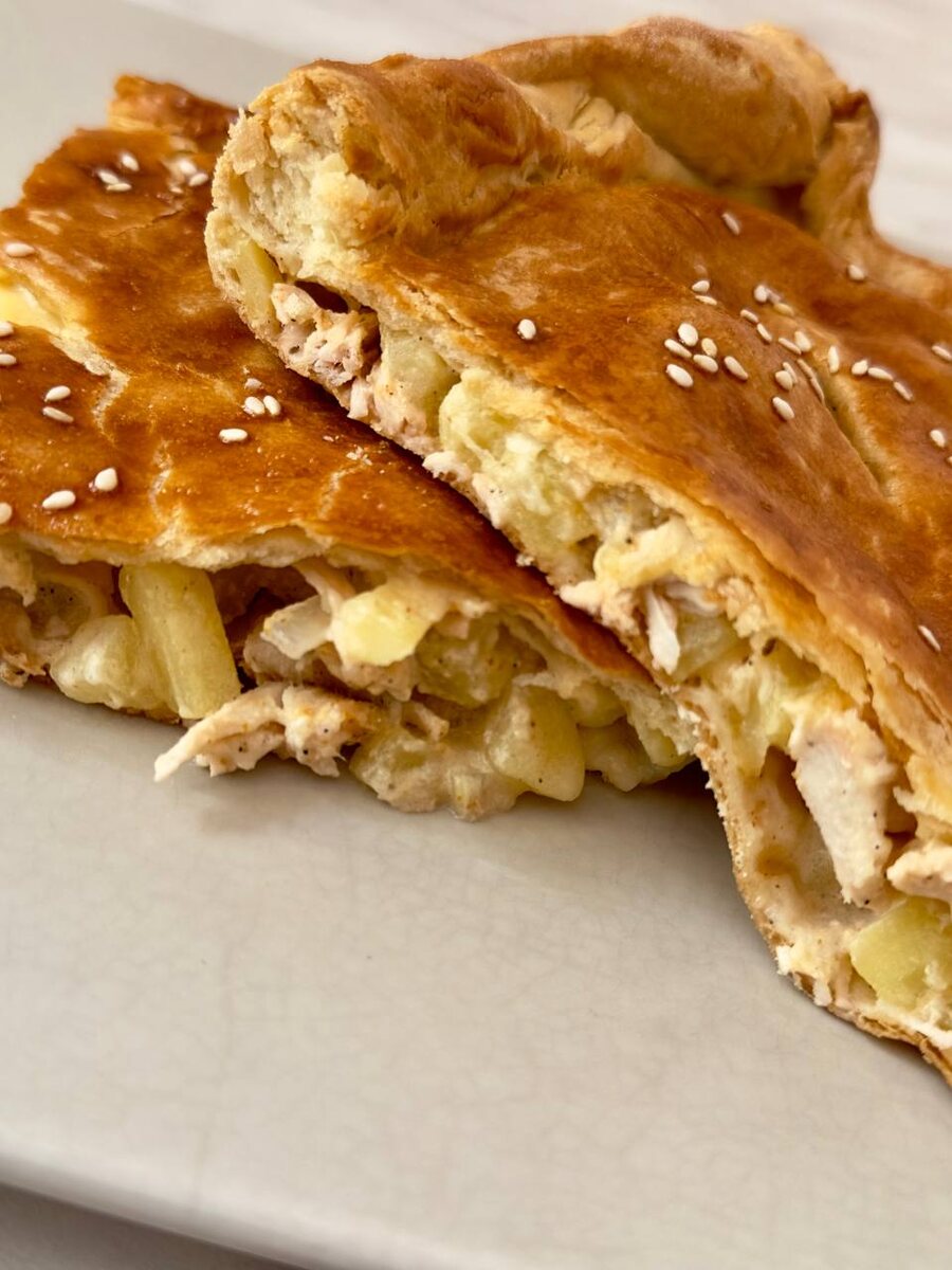 Пирог с курицей и картофелем