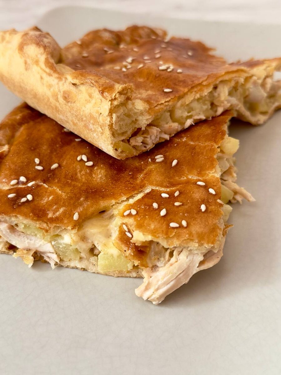 Пирог с курицей и картофелем
