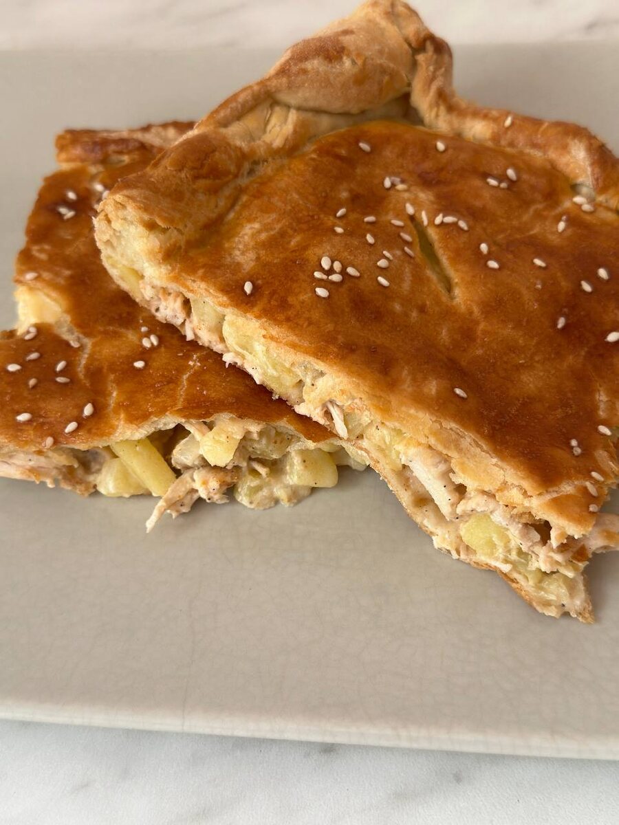 Пирог с курицей и картофелем