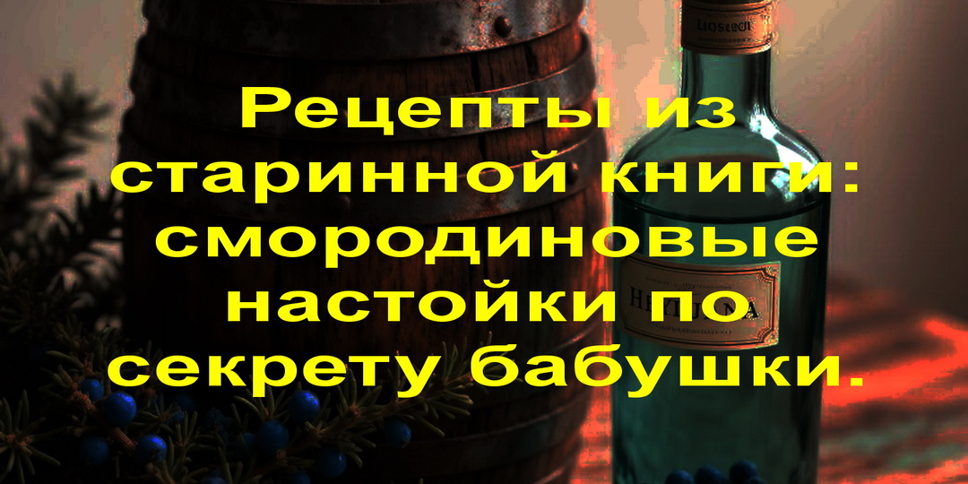 Рецепты из старинной книги: смородиновые настойки по секрету бабушки.