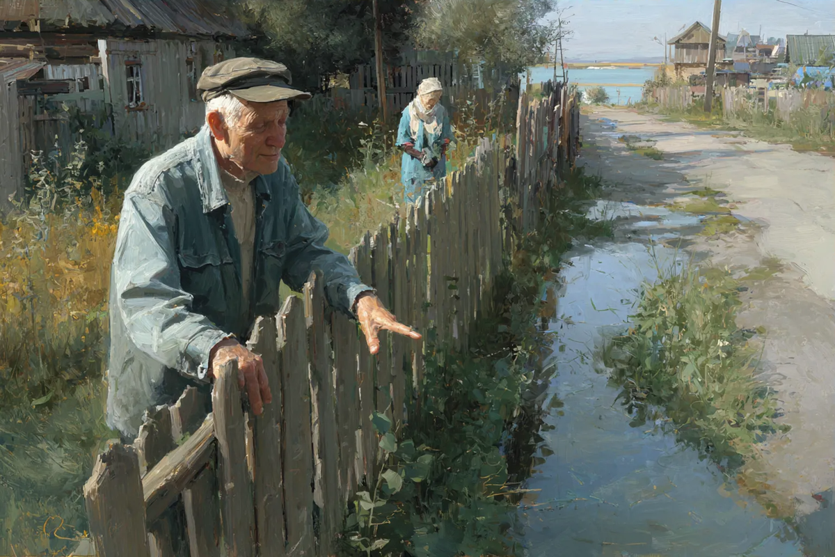 Вода через забор течёт — сосед сверху не подумал. Разбираем Водный кодекс, дренаж и как договориться без суда. История из СНТ «Локомотив» — кому отвечать за потоп на участке соседа 👆🌊⚖️