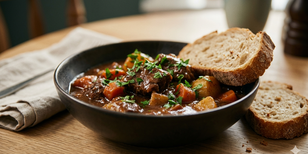 Тушёная говядина с овощами — мясо которое тает во рту и соус в который хочется макать хлеб.