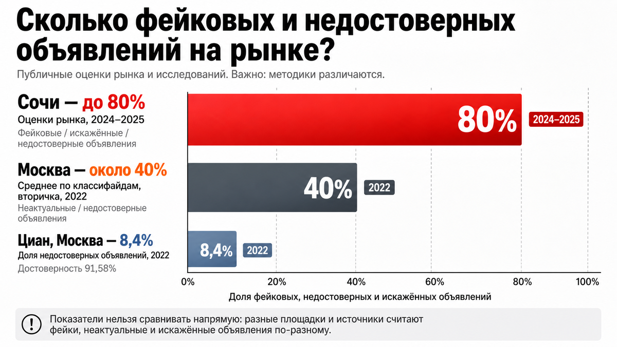 Устредненная статистика по фейковым обьявлениям 2026