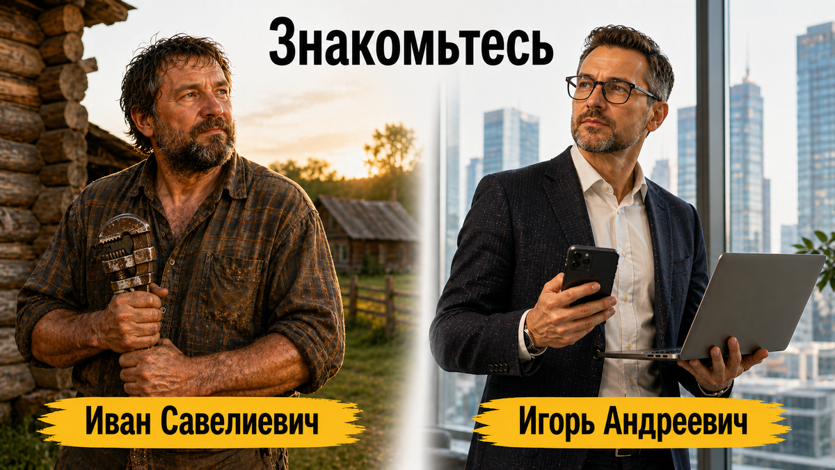 Иван Савелиевич и Игорь Андреевич — персонажи вымышленные. Но среды, которые они представляют, вполне настоящие.