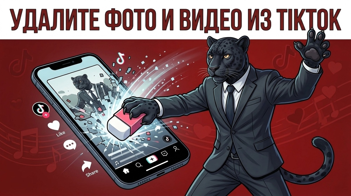 Как удалить фото и видео из TikTok: своё и чужой контент | Пантера Диджитал — агентство по управлению цифровой репутацией и удалению информации.
