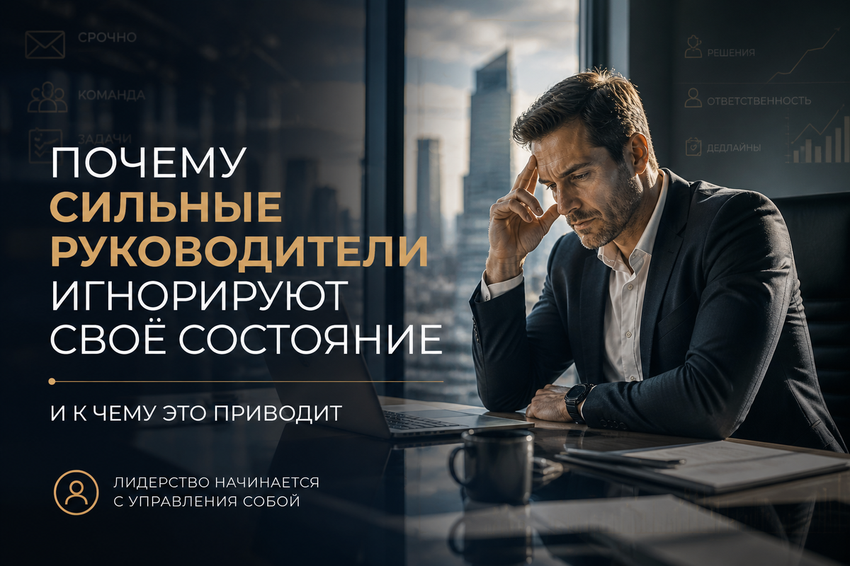 Почему сильные руководители чаще всего игнорируют своё состояние - и к чему это приводит