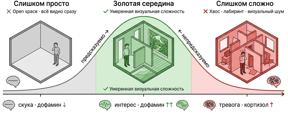 Не пустота и не хаос: мозг любит золотую середину