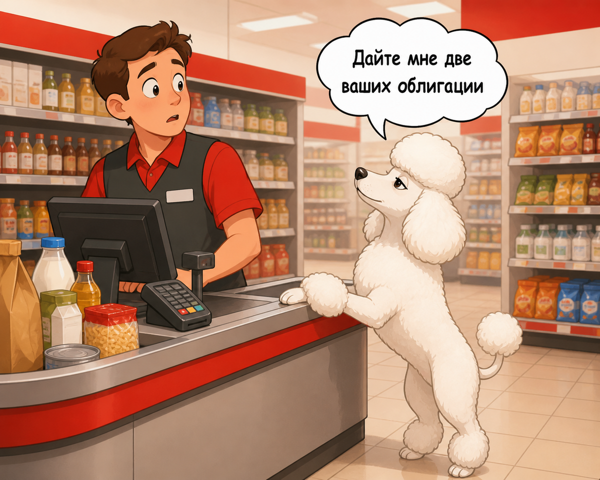 Облигации продаются на бирже. Сетевые продуктовые компании там тоже присутствуют.