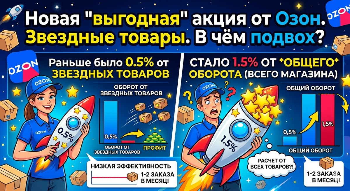 Новая «выгодная» акция от Ozon: почему селлеры в шоке и где теряются деньги?