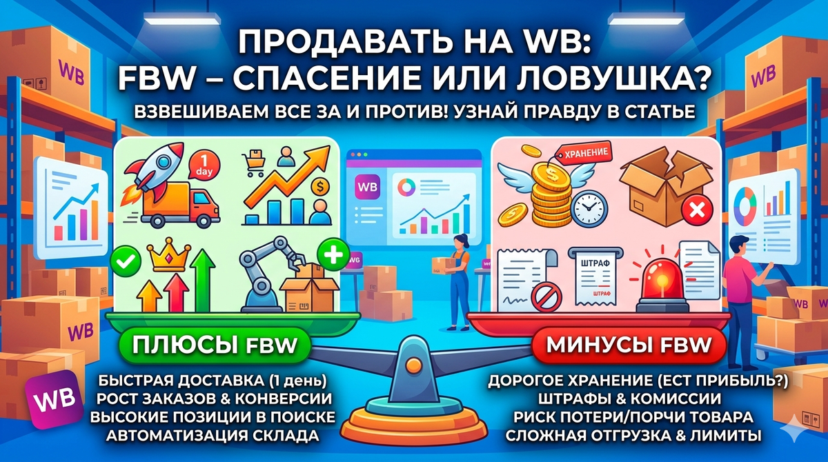 Продавать на WB выгодно ли по модели FBW?