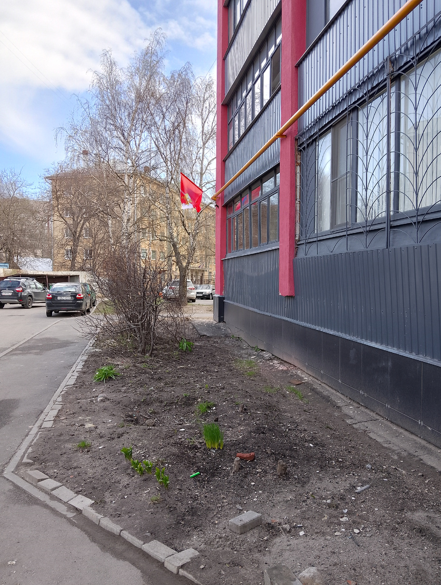В первомай Вологда встречала меня флагами, фото автора 