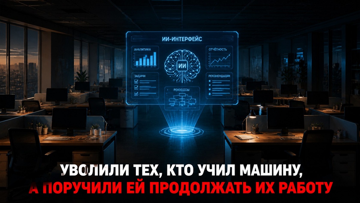 Уволили тех, кто учил машину, а поручили ей продолжать их работу