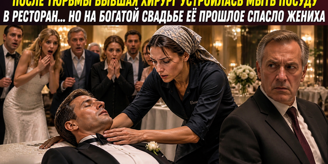 ПОСЛЕ ТЮРЬМЫ БЫВШАЯ ХИРУРГ УСТРОИЛАСЬ МЫТЬ ПОСУДУ В РЕСТОРАН… НО НА БОГАТОЙ СВАДЬБЕ ЕЁ ПРОШЛОЕ СПАСЛО ЖЕНИХА