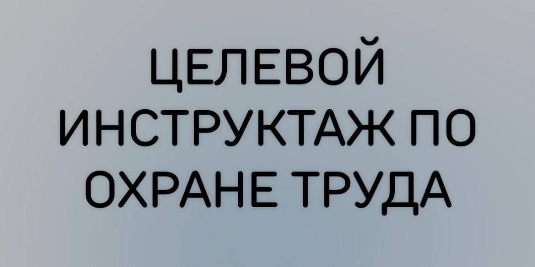 ЦЕЛЕВОЙ ИНСТРУКТАЖ ПО ОХРАНЕ ТРУДА