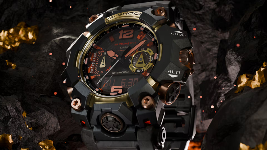 Casio выпустила экстремально защищённые часы G-Shock Mudmaster GWG-B1000MG-1A9 в «магматическом» дизайне