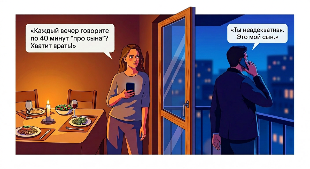 «Ты неадекватная» — муж говорит с бывшей женой по 40 минут каждый день, а я схожу с ума от ревности