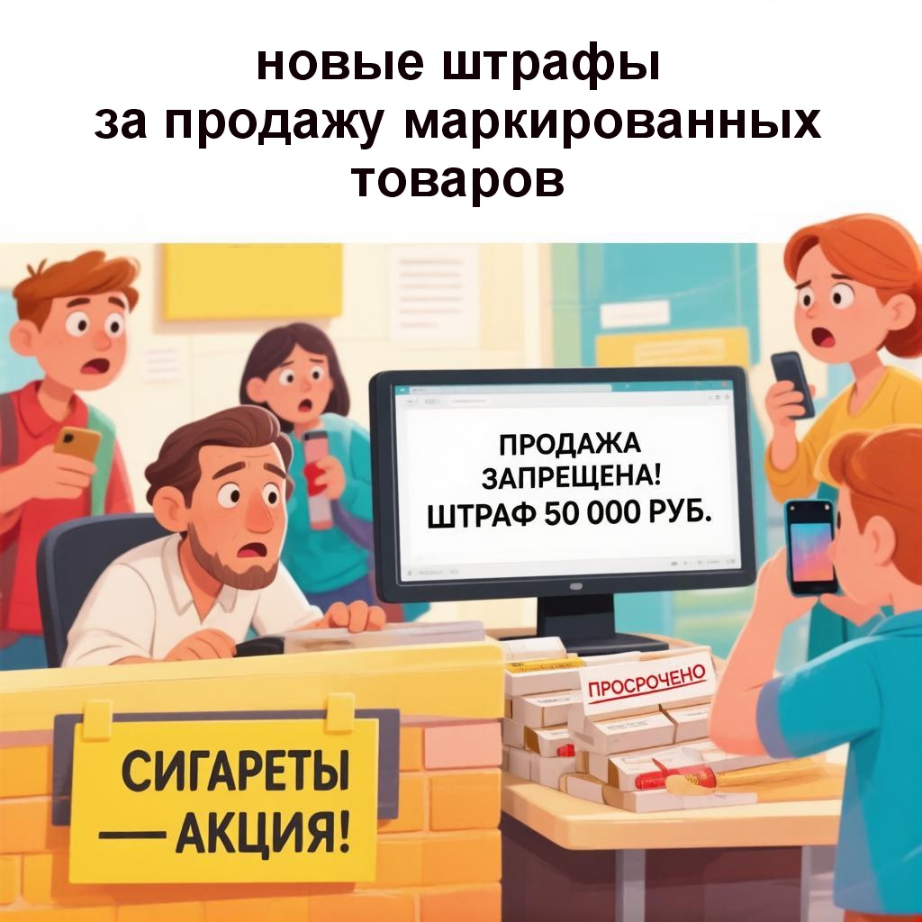 В России ввели новые штрафы за продажу маркированных товаров