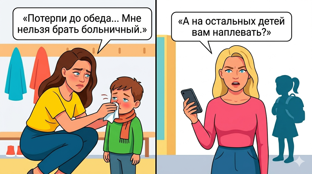 Я всего лишь попросила не приводить больных детей, а меня назвали бесчувственной
