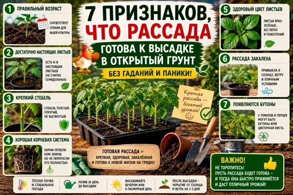 7 признаков, что рассада готова к высадке в открытый грунт 🌱🫠📅