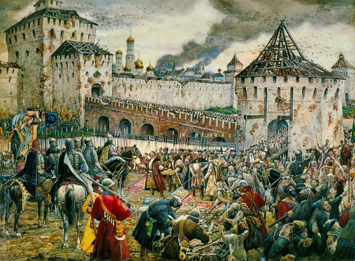 Эрнст Эрнестович Лисснер «Изгнание поляков из Кремля Пожарским» (1907 или 1938)