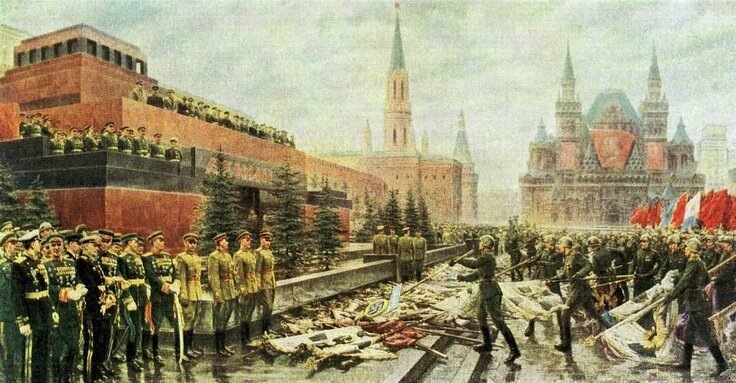 Хмелько М. И. Триумф победившей Родины (1950). Фото взято с ресурса Яндекс.Картинки 