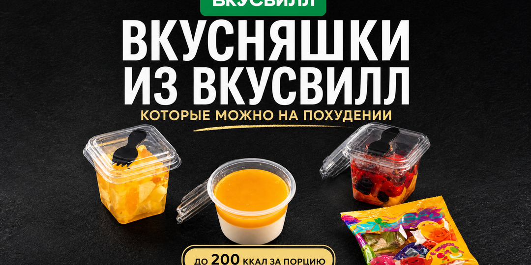 Вкусняшки из ВкусВилл, которые можно есть на похудении и не срываться