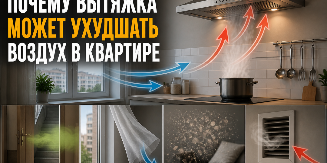 Почему вытяжка может ухудшать воздух в квартире