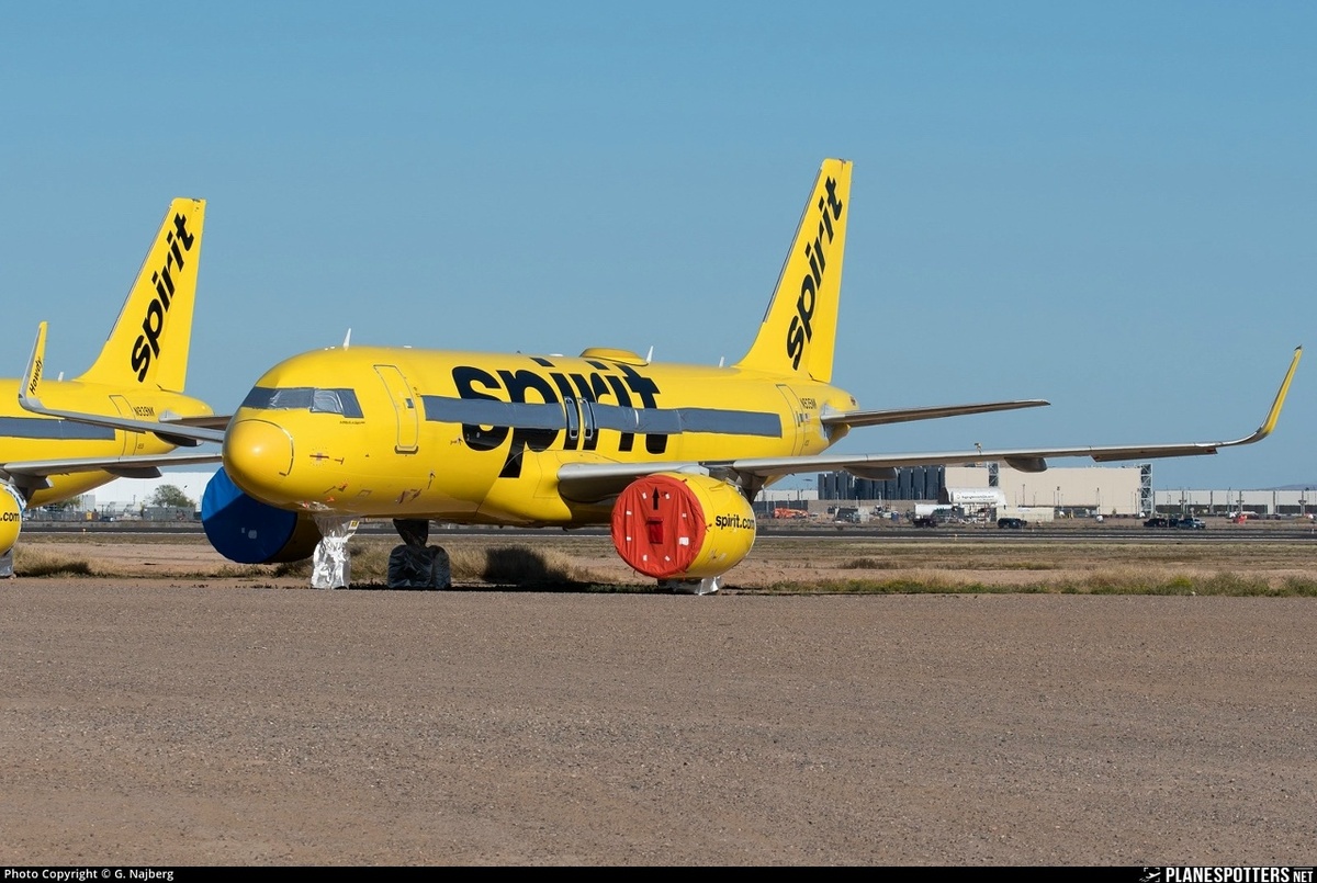 Airbus A320neo а/к Spirit Airlines на хранении