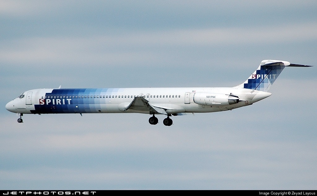 McDonnel Douglas MD-81 а/к Spirit Airlines. 2005 год.