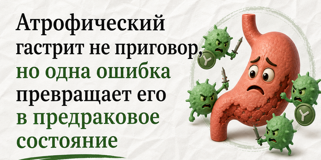Атрофический гастрит не приговор, но одна ошибка превращает его в предраковое состояние