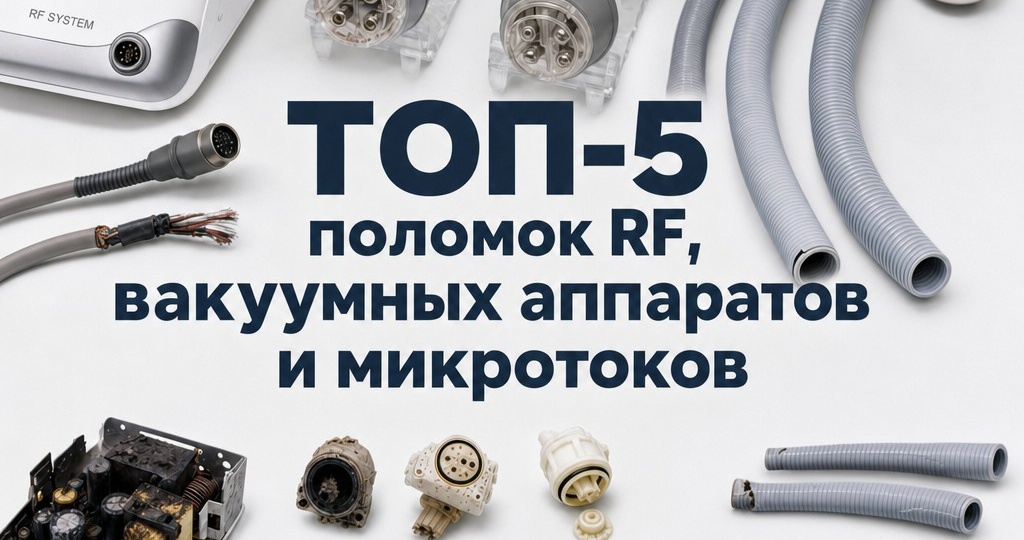 ТОП-5 поломок RF-, вакуумных аппаратов и микротоков