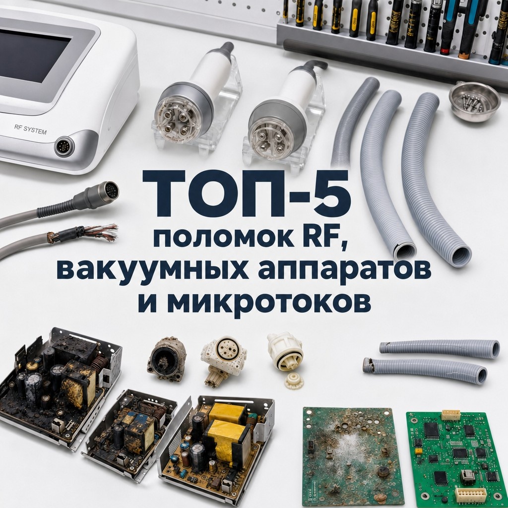 ТОП-5 поломок RF-, вакуумных аппаратов и микротоков