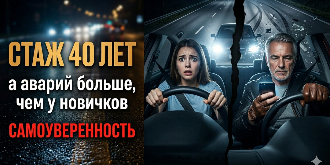 Чем больше стажа, тем опаснее: почему опытные водители чаще попадают в аварии, чем «Чайники»