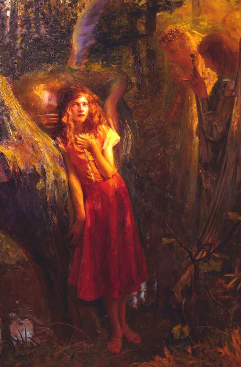 Жанна слышит голоса святых. Гастон Бюссьер, 1908 год