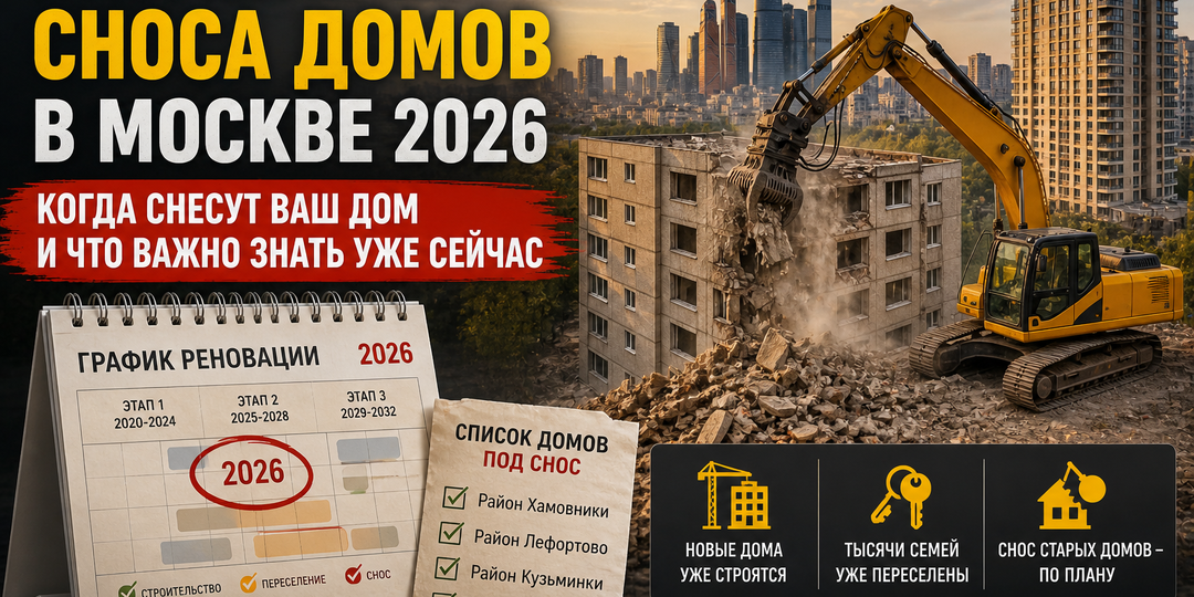График сноса домов в Москве 2026