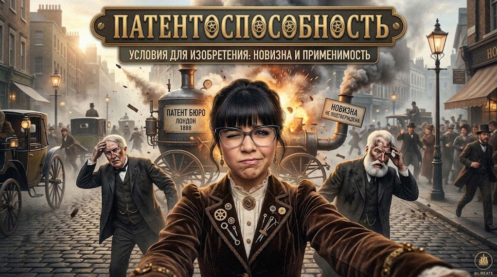    Изображение, иллюстрирующее условия патентоспособности изобретения. Лирейт