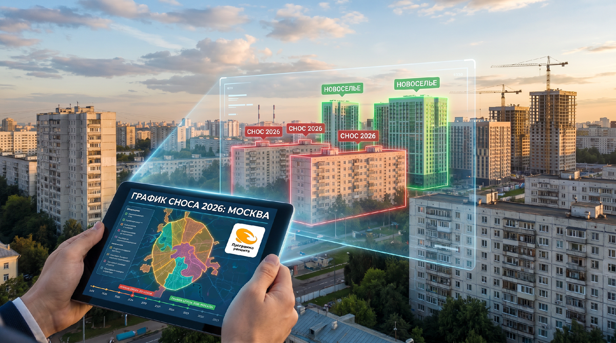 Свежий график сноса домов в Москве 2026 по реновации