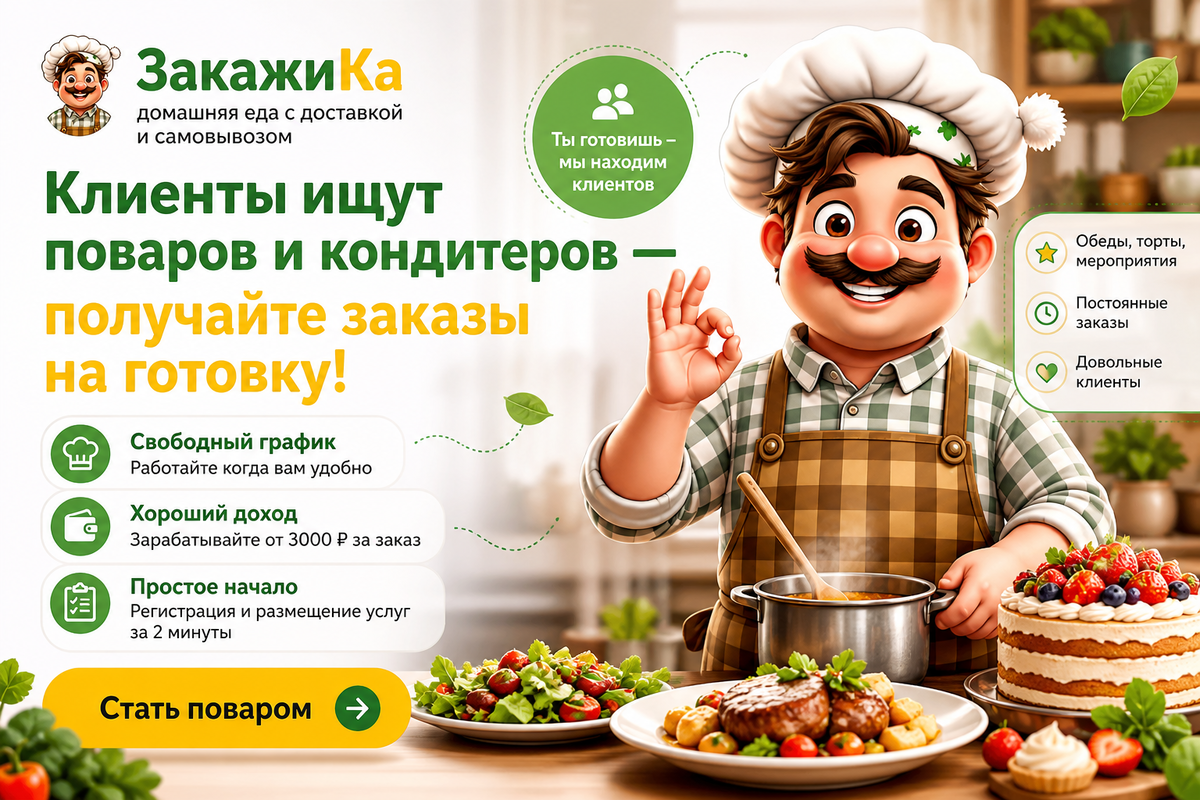 ЗакажиКа - онлайн сервис для поваров