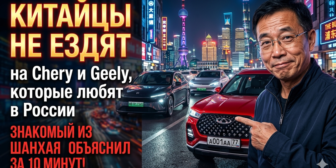 Почему китайцы почти не ездят на Chery и Geely, которые так популярны в России Знакомый из Шанхая объяснил это за 10 минут